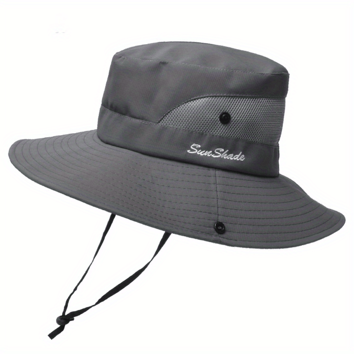 Foldable pink wide brim UV protection hat for women, great for any trip.