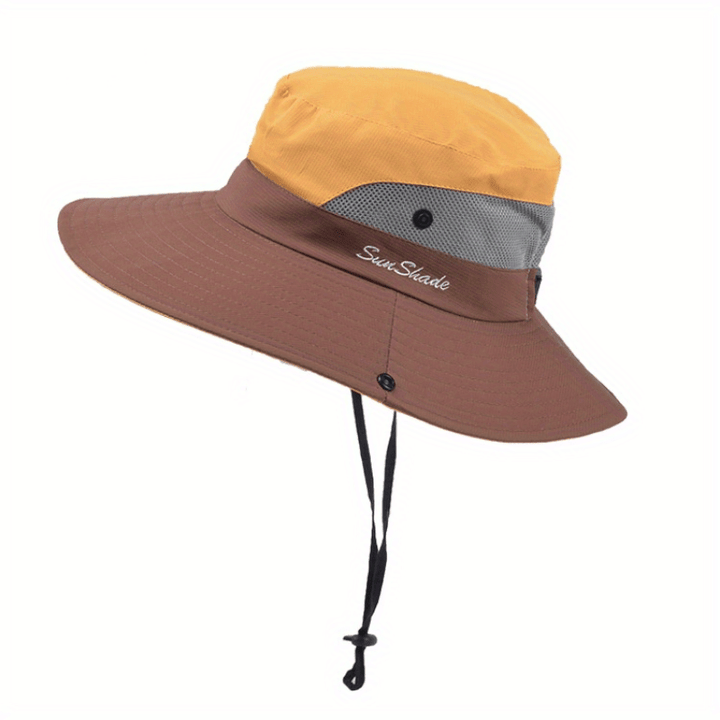 Chic pink wide brim UV sun hat, ideal for women's summer vacation & travel.
