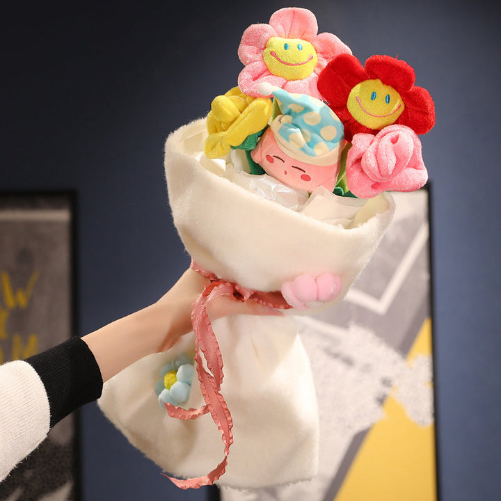 Adorable character plush bouquet, a soft & huggable unique gift perfect for any occasion.