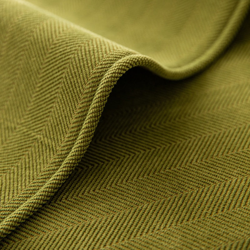 Stain resistant, pet friendly chenille couch cover. Non-slip herringbone furniture protector for easy care.