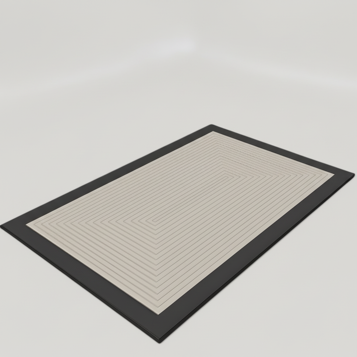 Packaging of the GripLuxe anti-slip bath mat, highlighting features like absorbency and easy-clean for home safety.