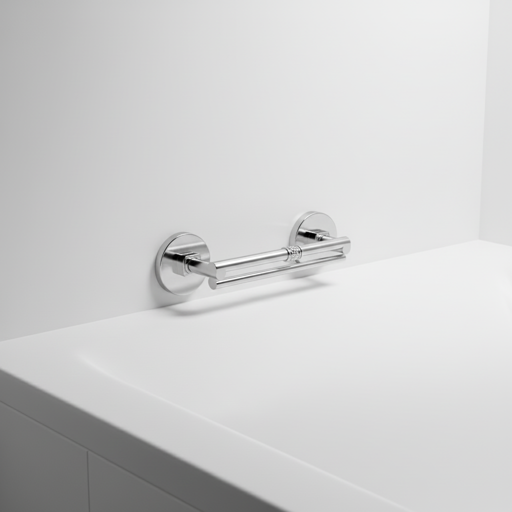 SlipGuardo portable grab bar with powerful suction cups, ideal for shower and bath safety.