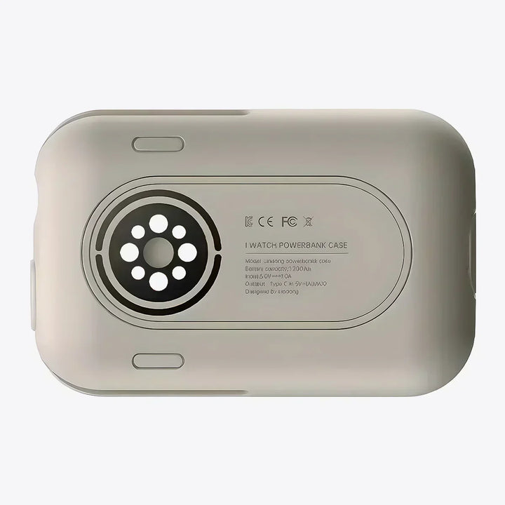 Small USB Apple Watch charger, 1200mAh, demonstrating its wireless charging capability for smartwatches.
