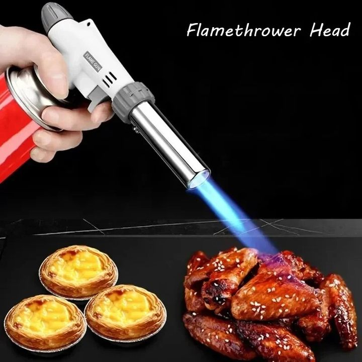 Durable metal butane torch, perfect for camping, BBQ, and culinary flame applications