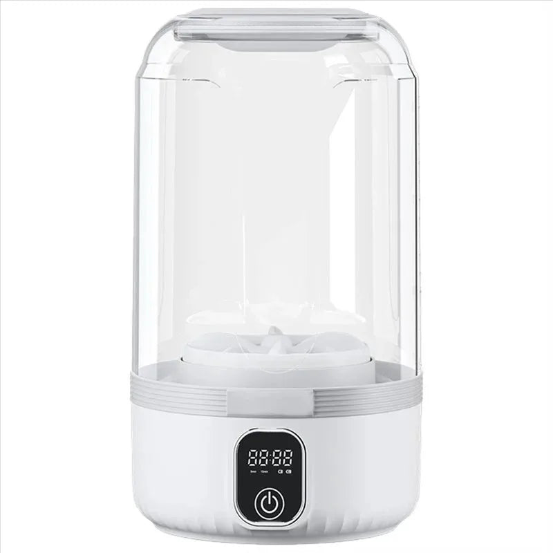 Portable mini washing machine with LED display, compact for travel and small garments