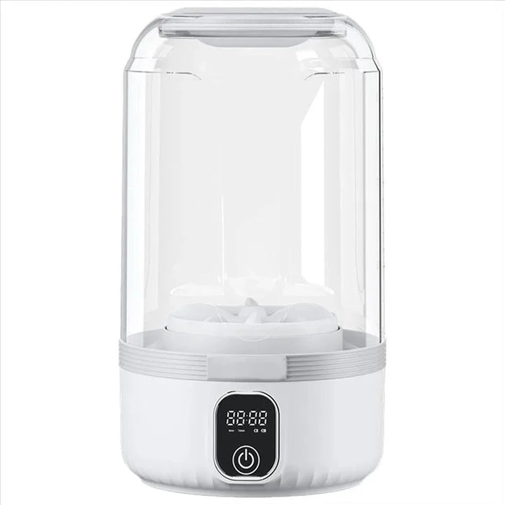 Portable mini washing machine with LED display, compact for travel and small garments