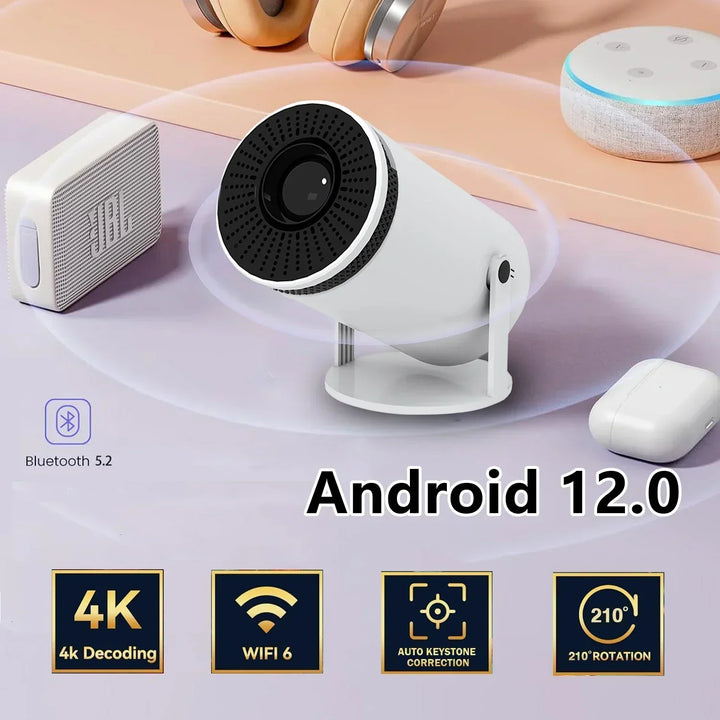 Wireless HD home theater projector, delivering immersive movie nights & gaming experiences.
