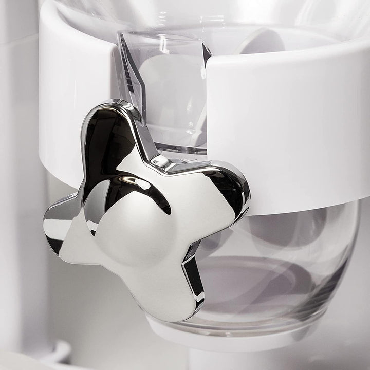 PortionMate kitchenware: double cereal and dry food dispenser, easy-turn knob for controlled portions
