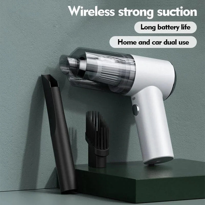 Multifunctional portable vacuum cleaner with air duster & vacuum sealer for home & travel.