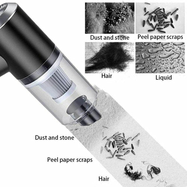 AeroVac multifunctional portable vacuum. Handheld cleaner, air duster, & vacuum sealer for versatile use.