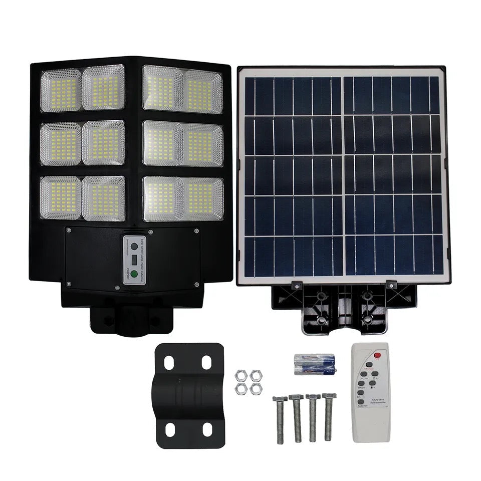 Durable solar outdoor security lamp, weatherproof LED for garden, patio, and entrances. Energy efficient.