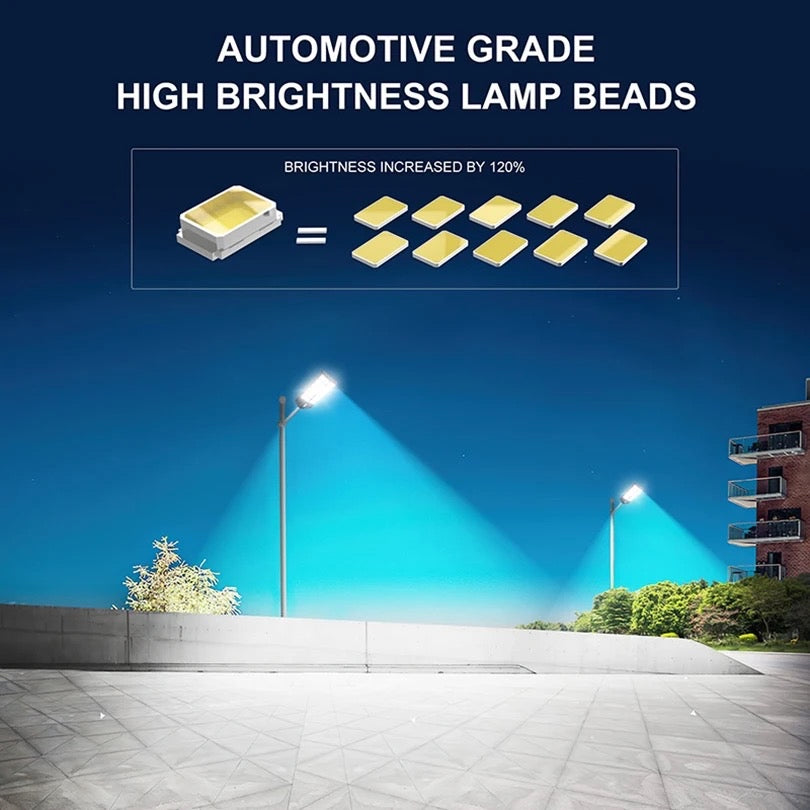 Powerful solar-powered LED security lamp for outdoor, garden, driveway. Weatherproof & bright, enhances safety.
