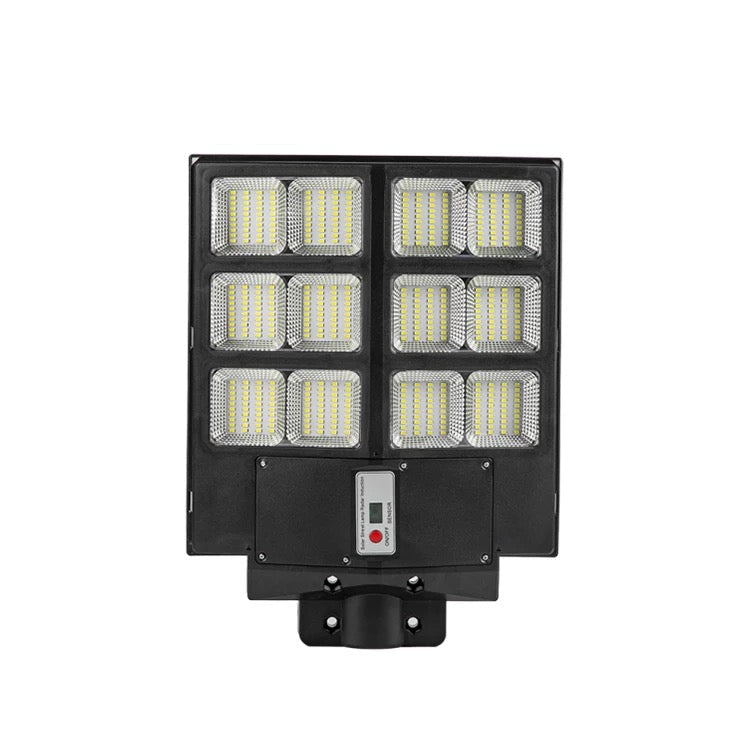 Robust solar garden security light with bright LED. Energy-saving, cool white for exterior lighting & safety.