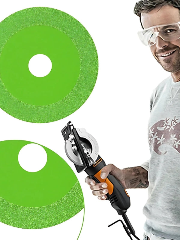 Precision diamond blade for glass & tile cutting, ideal for DIY projects and clean, accurate cuts.