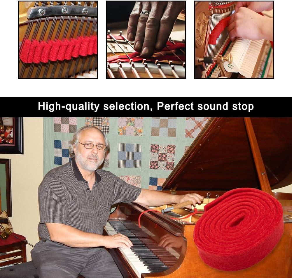Overview of a professional 16-piece piano tuning and repair tool kit in its protective carrying case