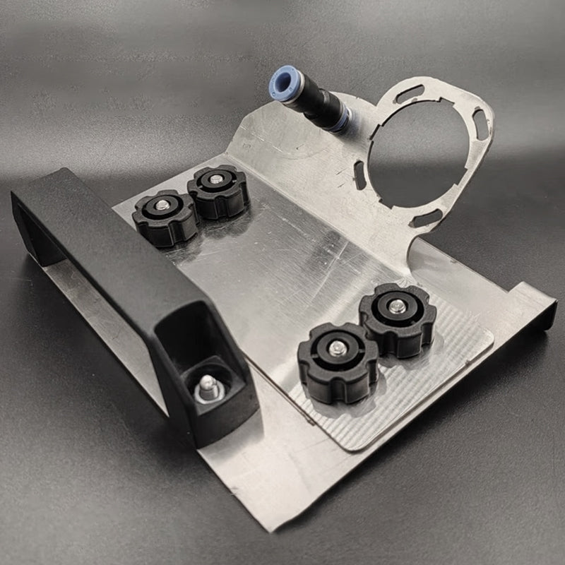 Achieve a flawless 45-degree bevel cut on tiles with this angle grinder holder for professional results.