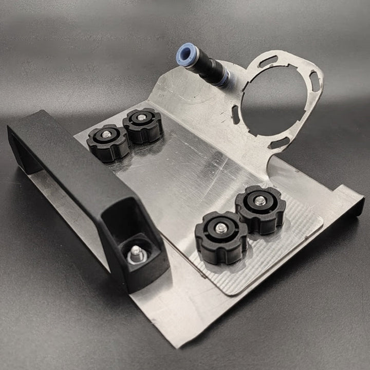 Achieve a flawless 45-degree bevel cut on tiles with this angle grinder holder for professional results.