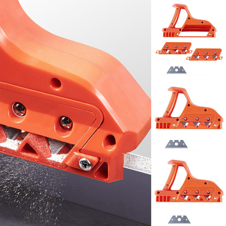 Ergonomic wood plane & drywall edge beveler, ideal for perfect finishing.