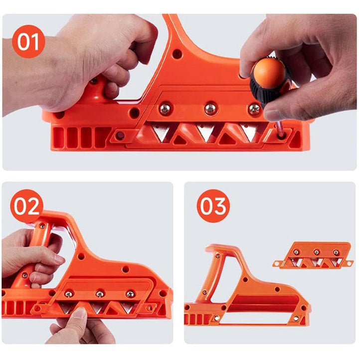 EdgePlane Pro: Hand scraper for drywall, wood, & plastic, ensuring precise chamfers.