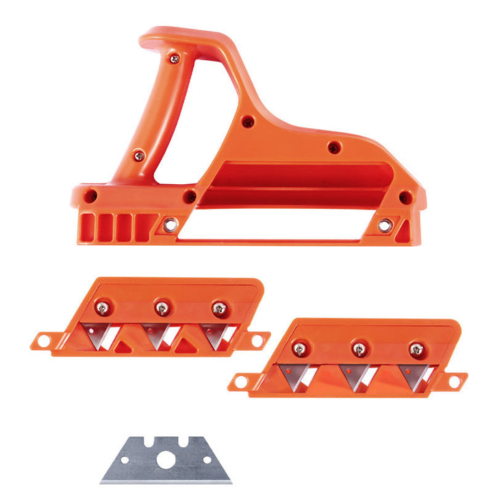 Drywall finishing tool & wood plane, designed for perfect edge detailing.