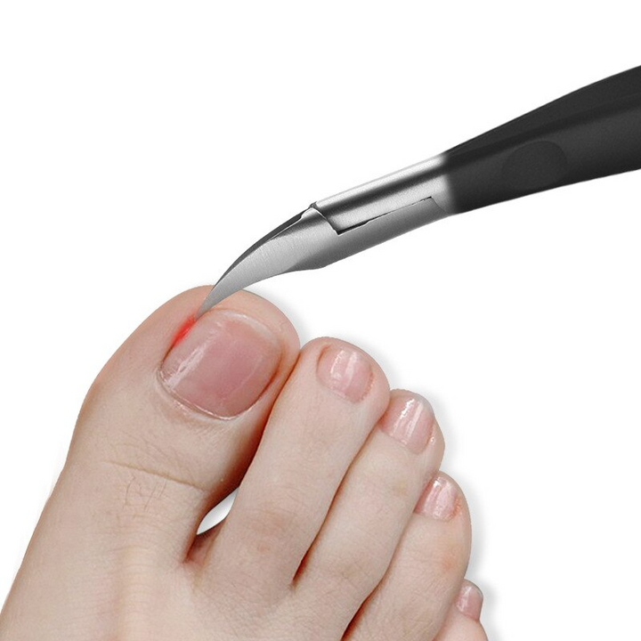 Heavy-duty stainless steel nail clipper, ideal for trimming ingrown and very thick toenails & fingernails.