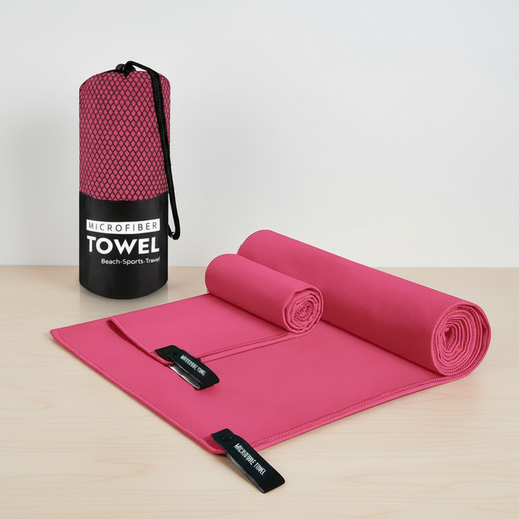 Two-piece MicroPlush microfiber towel set, perfect for travelers and athletes