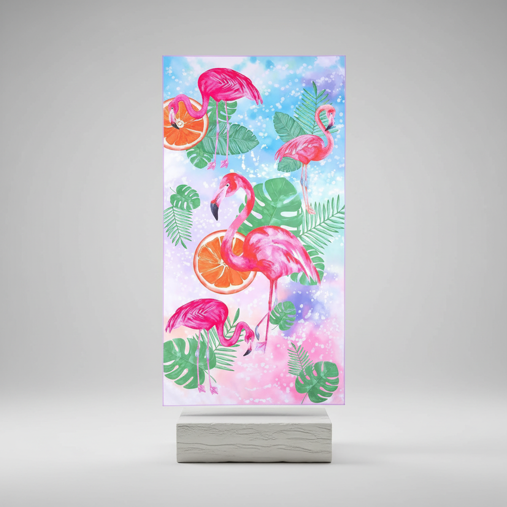 Reversible tropical beach towel set, ultra-absorbent and quick-dry for any outdoor adventure
