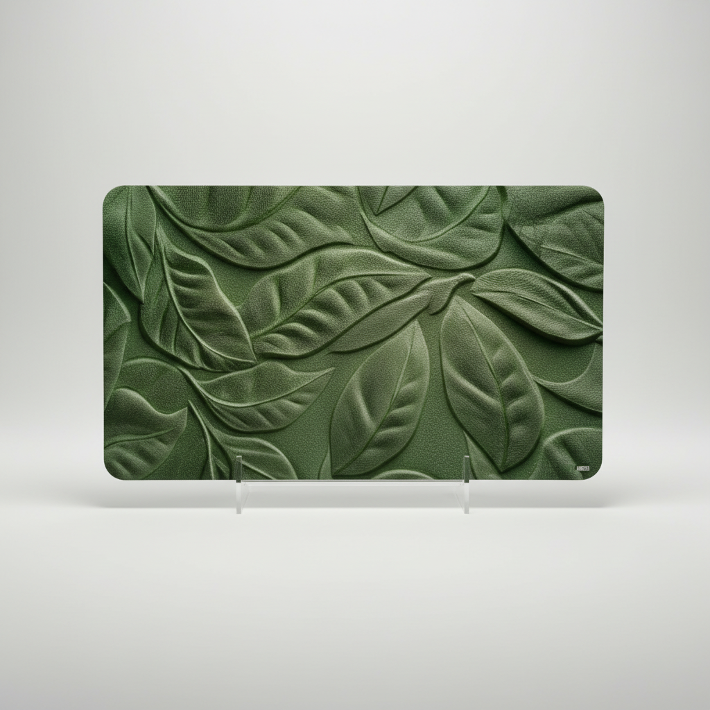 Unisex quick-drying bath mat, featuring a stylish leaf design. Made from absorbent diatomaceous earth, perfect for bathroom.