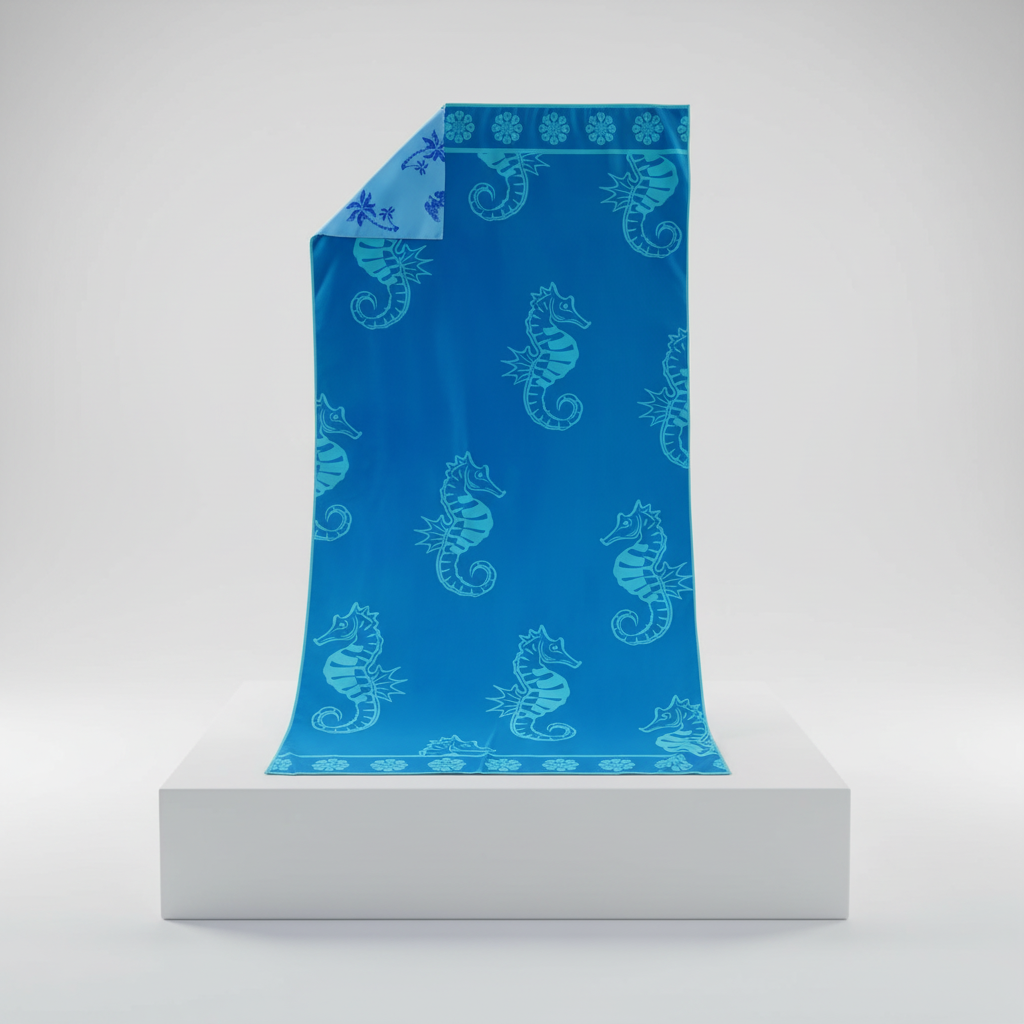 Unisex quick-dry microfiber towel set by TropicalTouch, designed with an eye-catching tropical theme