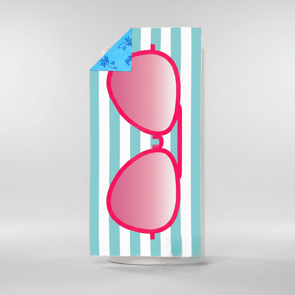 Durable and quick-drying TropicalTouch beach towel, offering a beautiful tropical print for any vacation