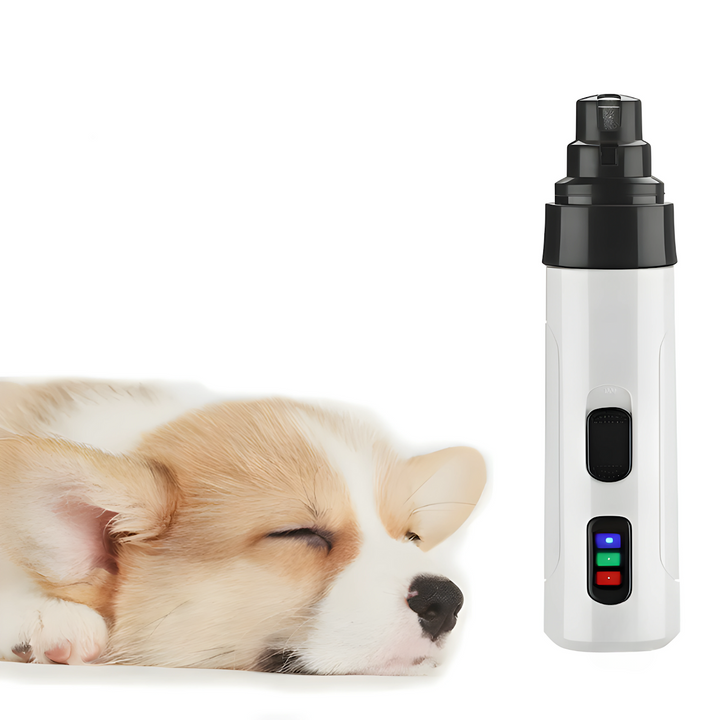 Quiet electric dog nail file for stress-free grooming. Painless PawTrim grinder with rechargeable battery.