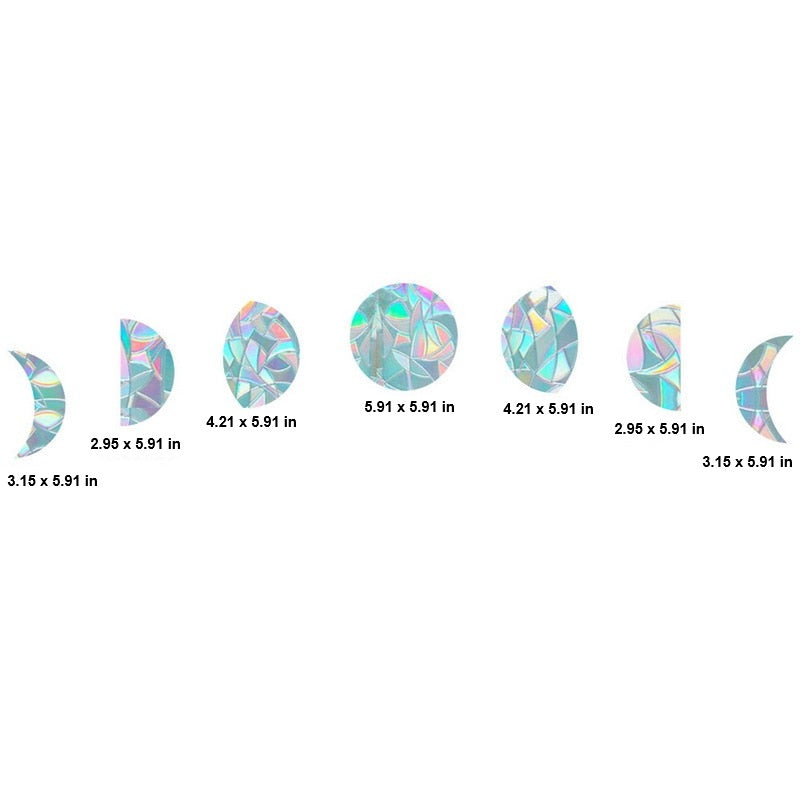 Window decal pack: LumiSuncatch rainbow makers & bird safety prisms, perfect for any home or office space.