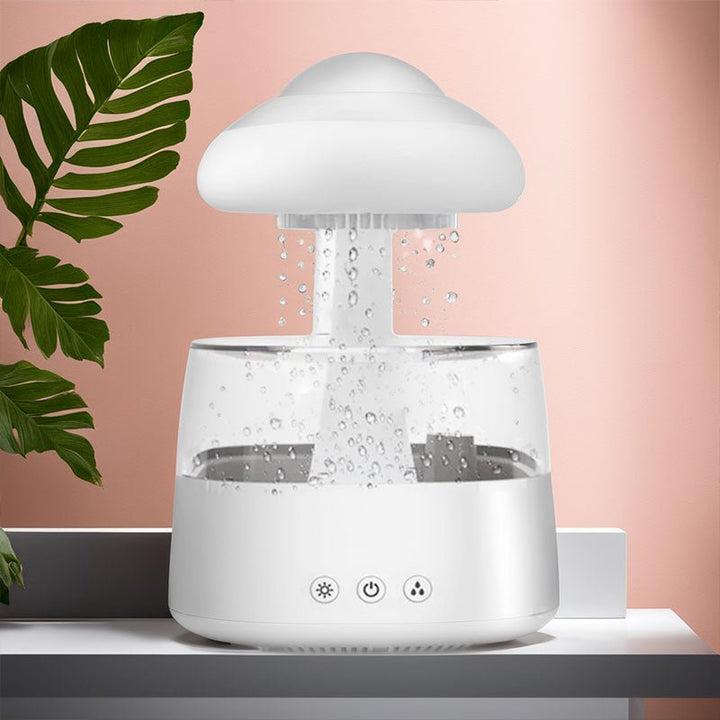 Aesthetic RainCloud design humidifier, bringing relaxation & improved air quality with essential oils to any space.