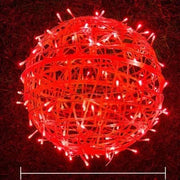 Weather-resistant rattan LED light ball, durable for all-season outdoor patio decor.