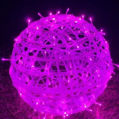 Soft glow rattan LED ball lamp, creating relaxing indoor/outdoor ambiance.