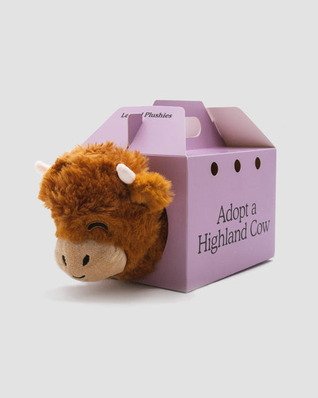 Cuddly Highland cow plush toy, a soft cotton animal toy and decorative figure for all ages.