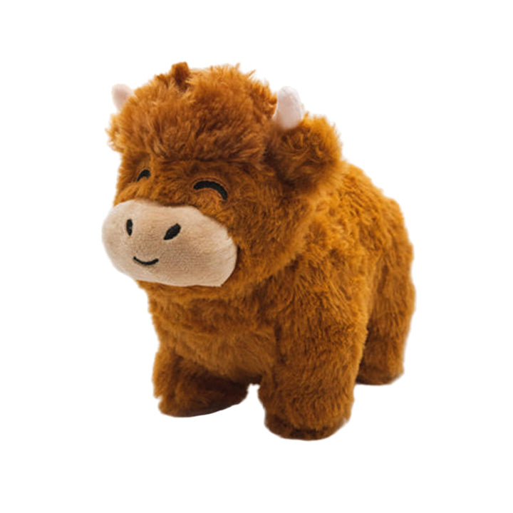Soft cotton Highland cow plush toy, a delightful animal toy and kids' gift.