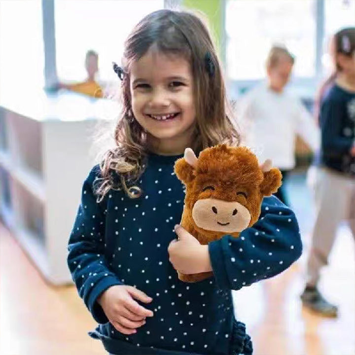 Soft cotton Highland Cow plush for kids, a cute and cuddly stuffed animal