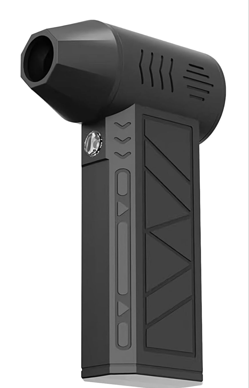 Rechargeable handheld electric air duster for electronics cleaning, compact turbo fan design