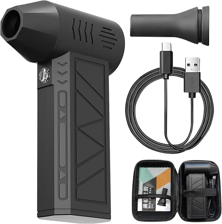 Side view of the Nivaro handheld electric duster, highlighting portable design