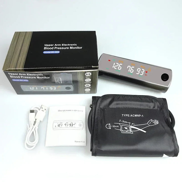 Rechargeable LCD Arm Blood Pressure Monitor with Voice