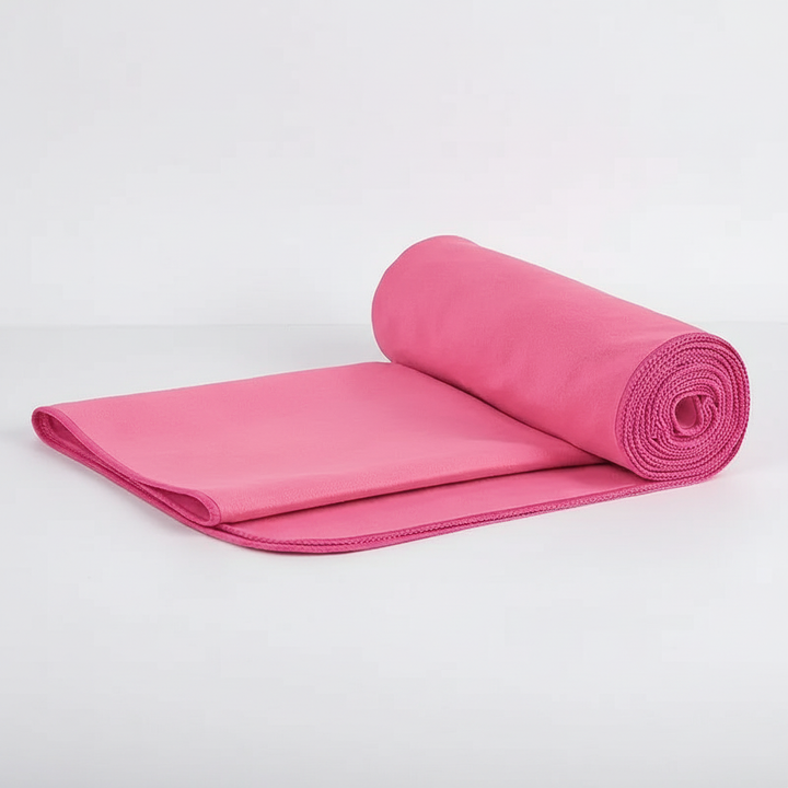 Green ultra-absorbent microfiber towel, perfect for sports, gym, and quick drying