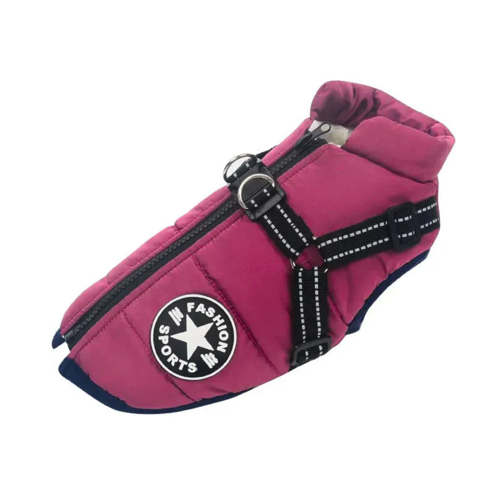 Waterproof dog rain coat, perfect for active dogs. Provides full pet protection & comfort in wet weather.