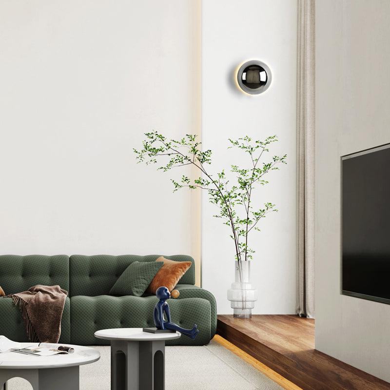 Decorative retro wall light, architectural design, enhances modern and vintage home decor with LED.