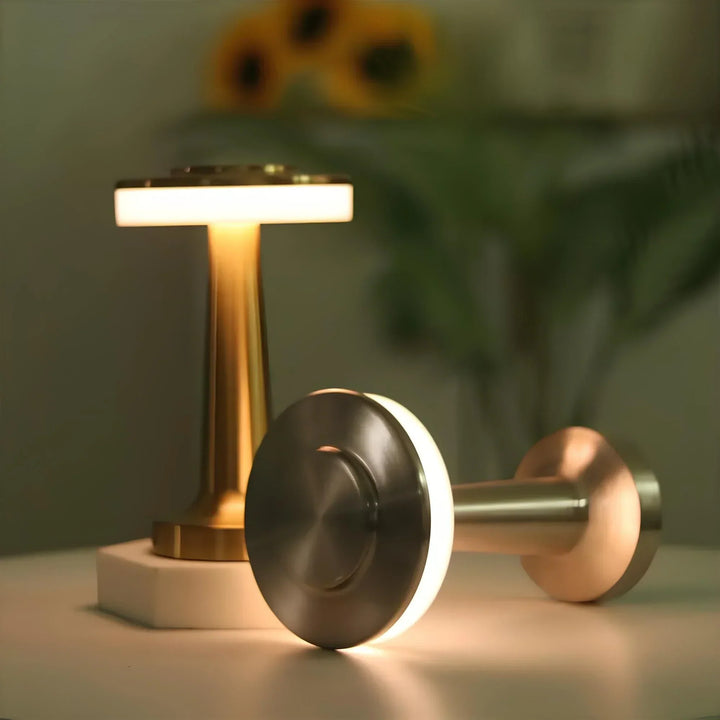 Accent lighting: wireless dimmable retro LED lamp, great for any table or desk.