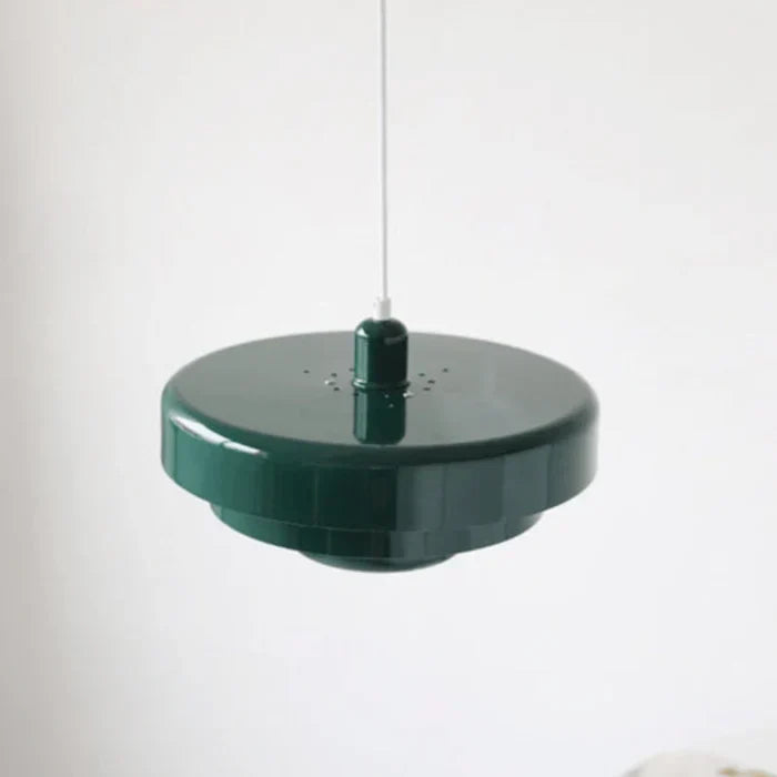Vintage LED industrial pendant light, metal construction suitable for home decor.