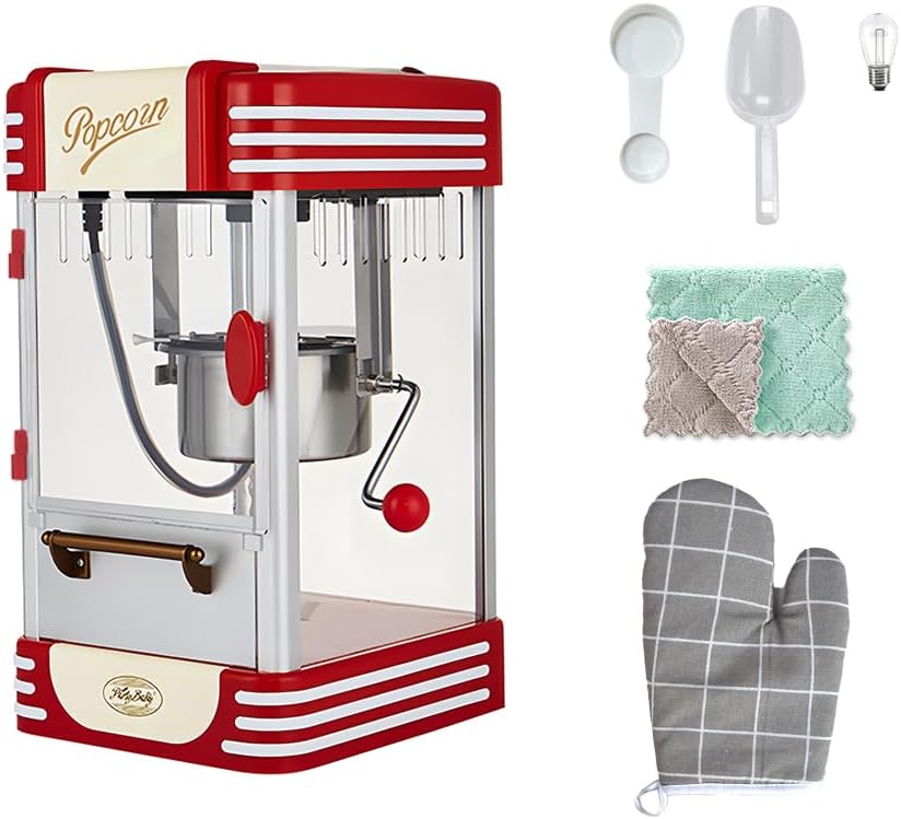 Red vintage electric popcorn maker by Calvano, perfect for gifting