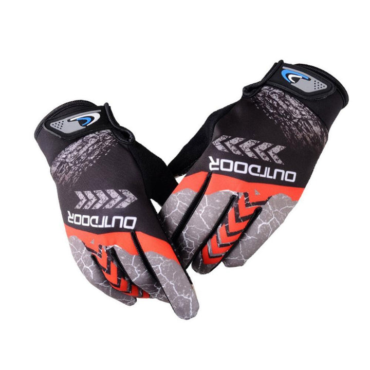 Rivaro breathable cycling gloves against a blurred outdoor background, perfect for all weather conditions