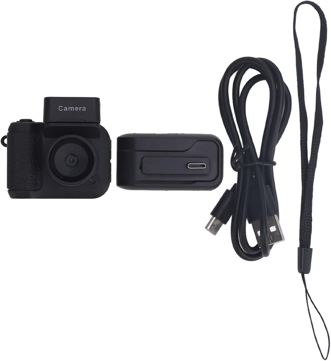 Retro-themed Rivoma mini digital camera, keychain for easy carry, records in crisp 1080P video