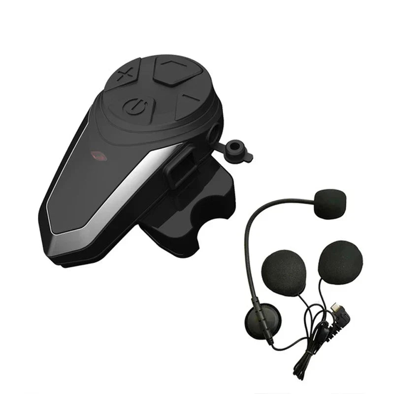 Packaging for RoadLink S3 Motorcycle Helmet Intercom, highlighting Bluetooth, FM radio, & 1000m range